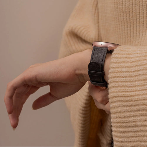 Polar Ignite 3 Lederarmband (glattes Schwarz)