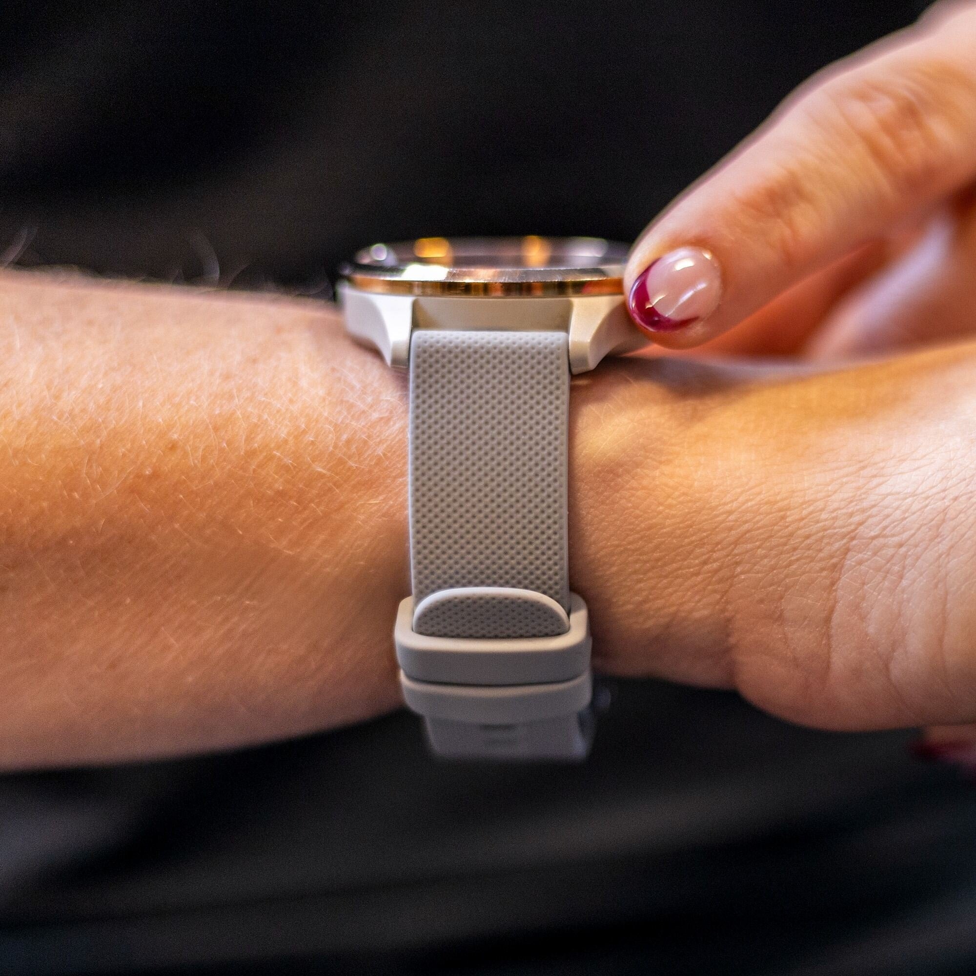 Watch Strap 18mm Silicone - Quick Release (Gray)