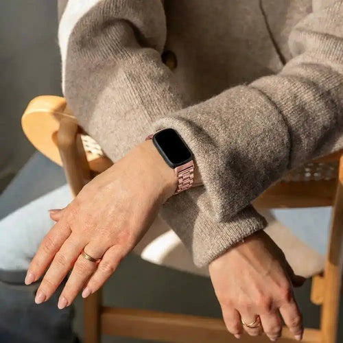 Fitbit Inspire 3 Steel Strap (Rose Gold)