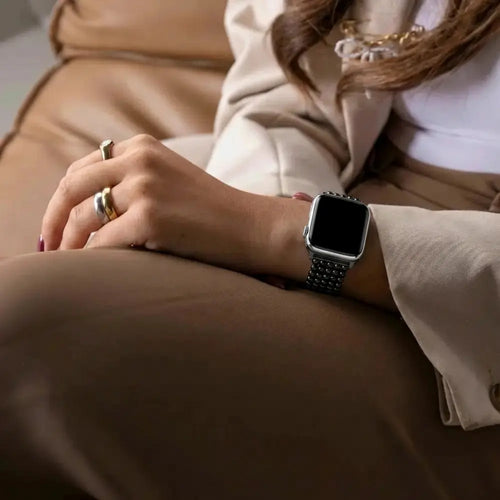 Apple Watch stalen kralen band (zwart)