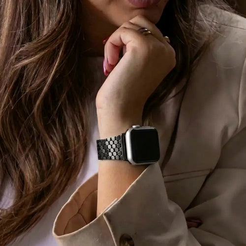 Correa acero pez Apple Watch Ultra (negro)