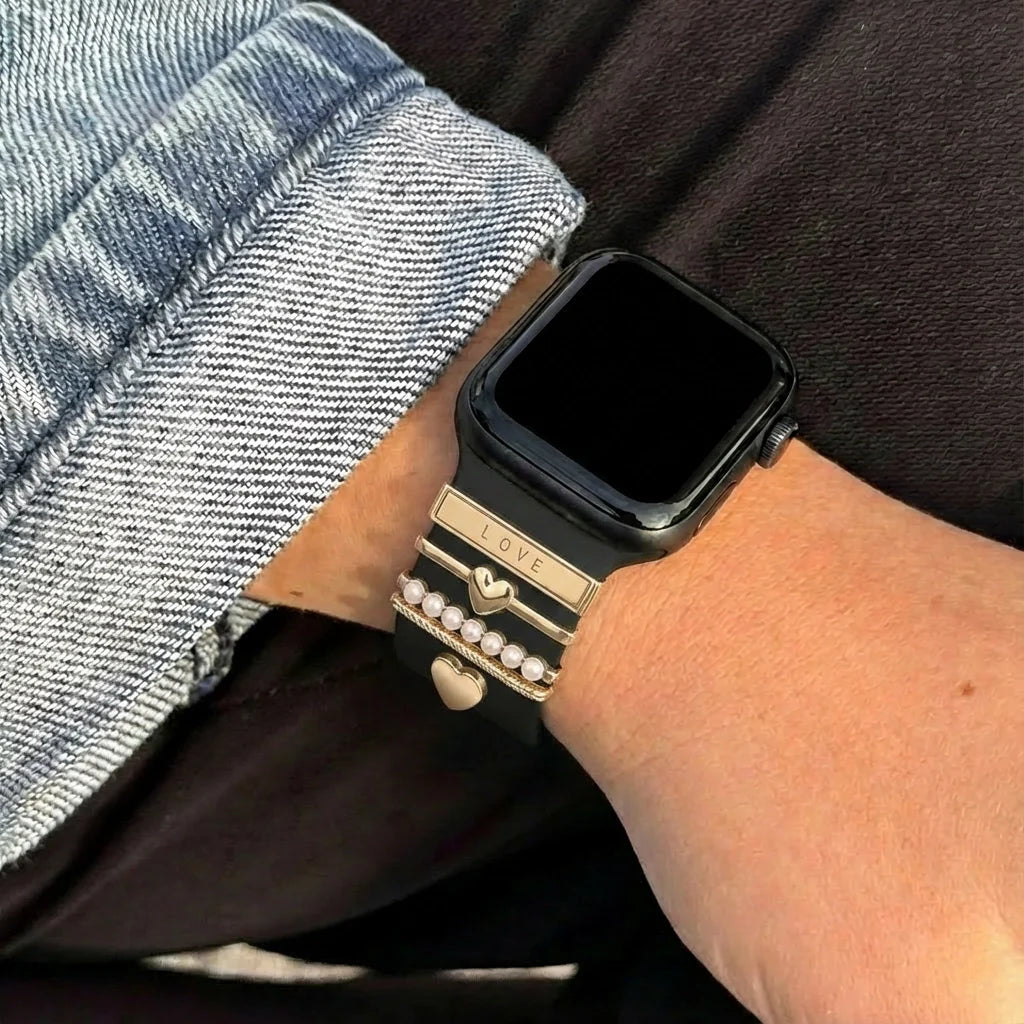 Anhänger für dein Apple Watch Armband - Hearts (Gold)