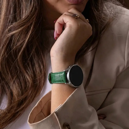 Xiaomi Amazfit GTS Lederarmband mit Krokoprägung (Grün)