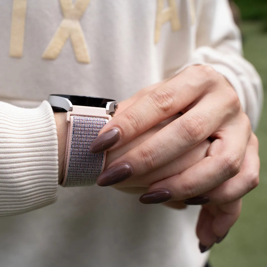 Coros Pace 3 Nylonarmband (Rosa Sand)