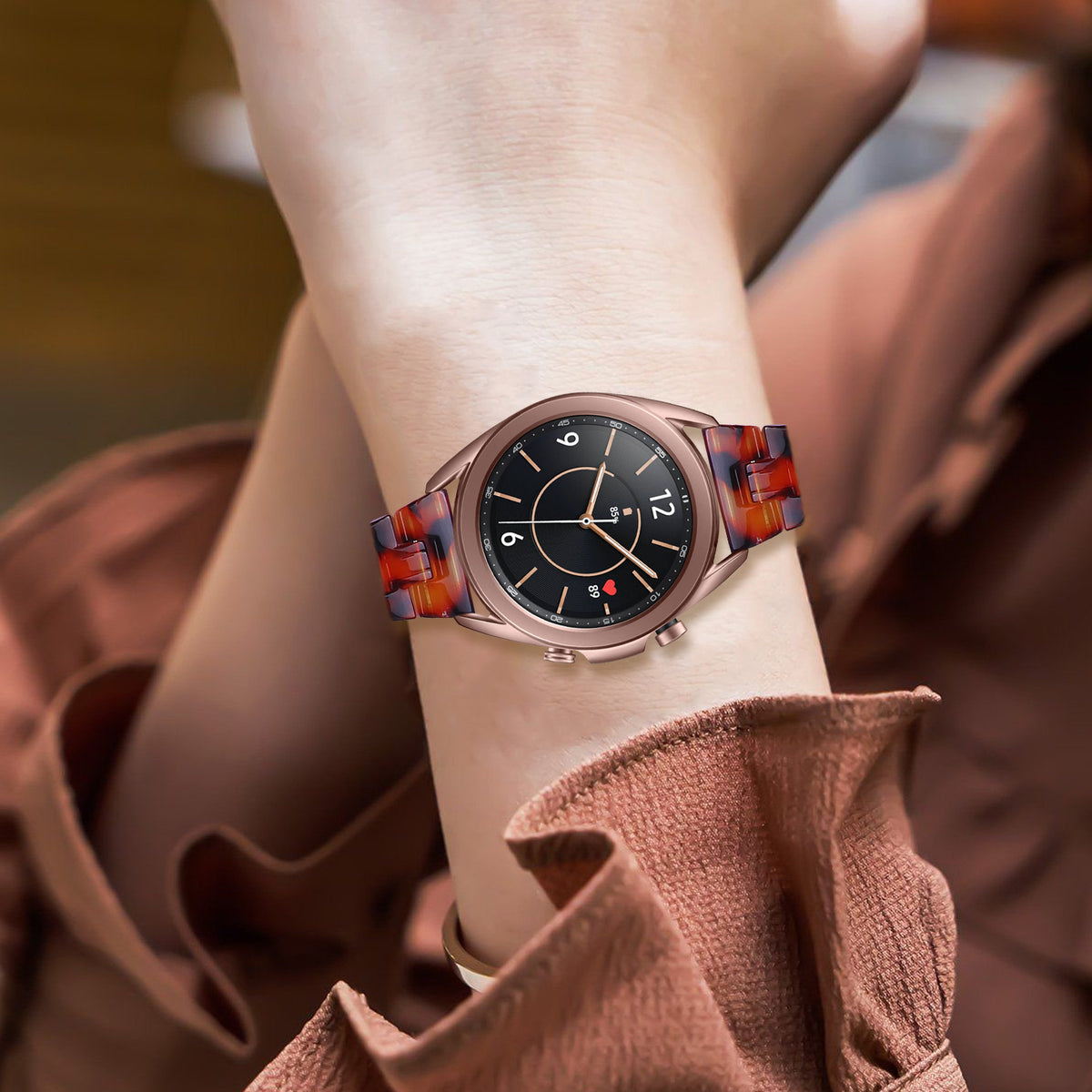 Metal Resin Strap, lava, lifestyle photo