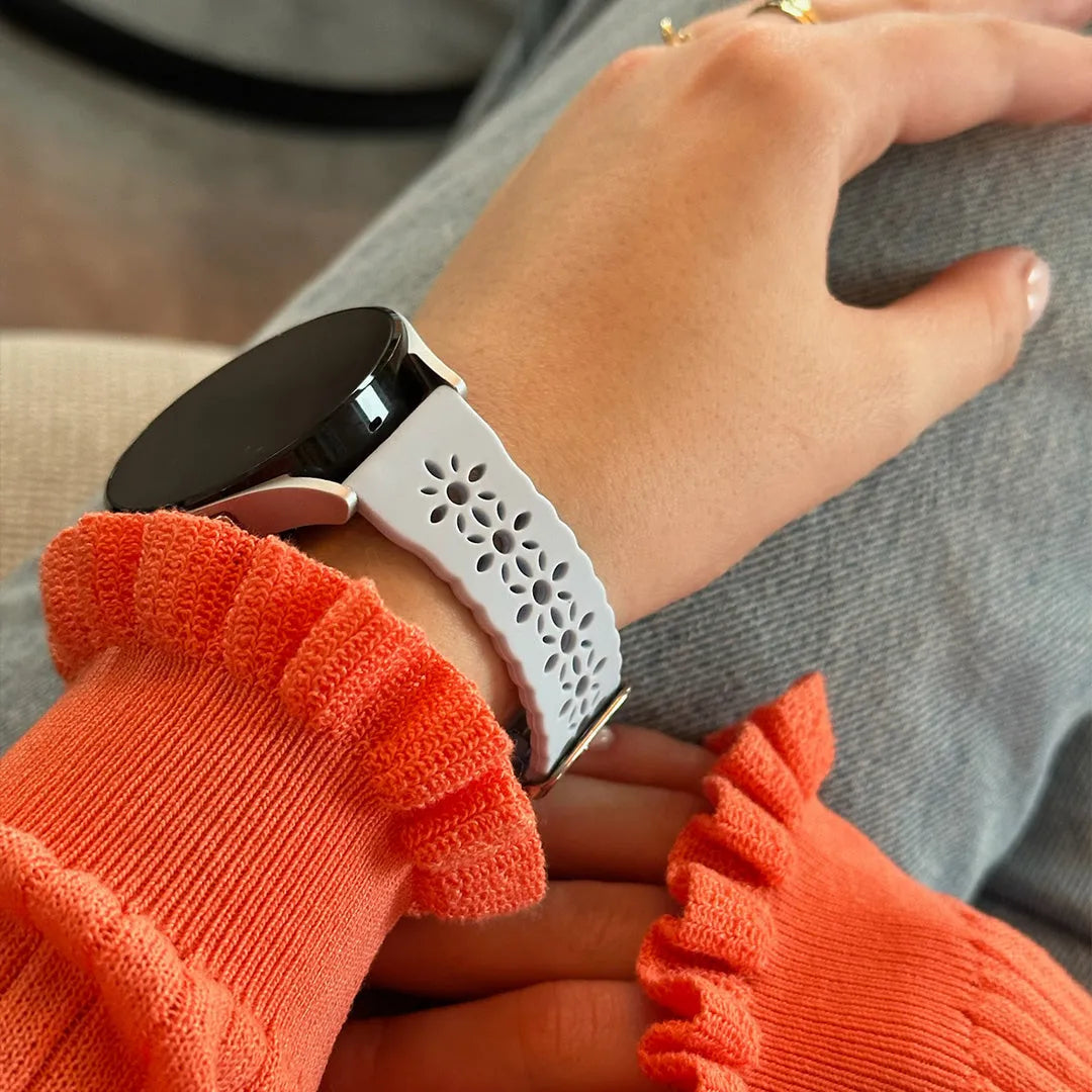 Polar Pacer Silikonarmband mit Muster (Grau)