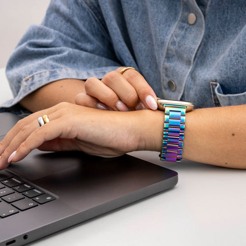 Bracelet acier Samsung Galaxy Watch FE (arc en ciel)