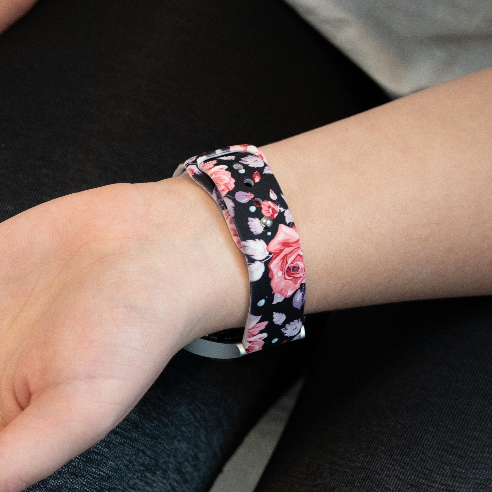 Bandz Amazfit Active 3 Premium Patterned Strap ('Flower')