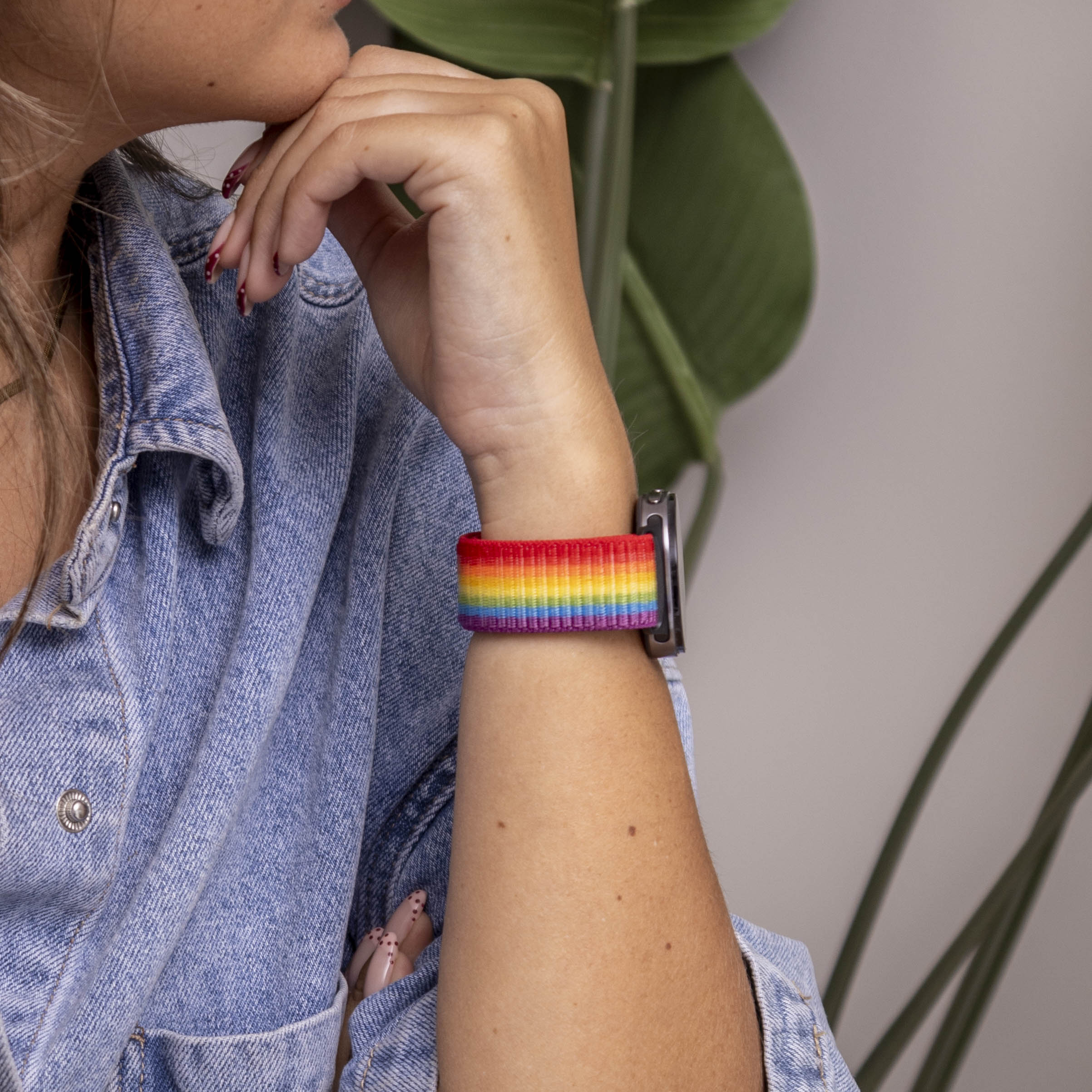 Bracelet nylon Samsung Galaxy Watch 8 - 40mm (arc-en-ciel)