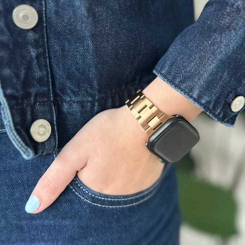 xoxo Wildhearts Bracelet acier fin Apple Watch (or rose)