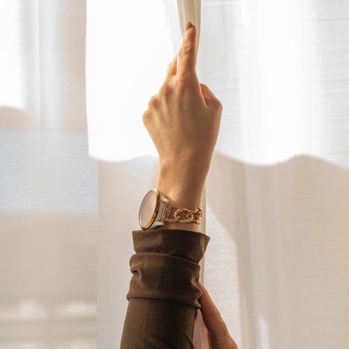 Samsung Galaxy Watch 7 - 44mm Steel Chain Strap (Rose Gold)