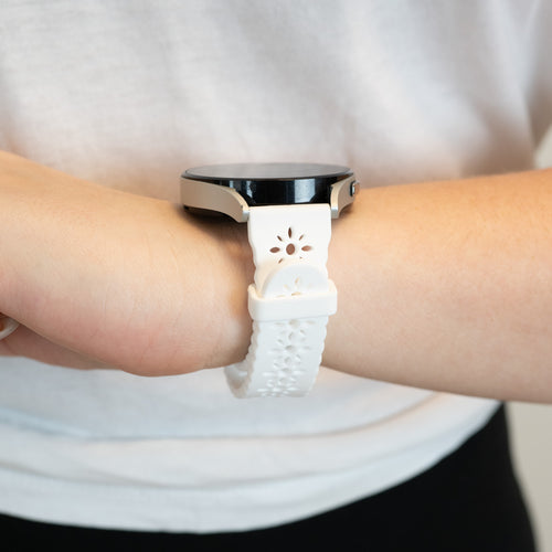 Bandz Correa silicona estampada Amazfit Active 3 Premium (blanco)
