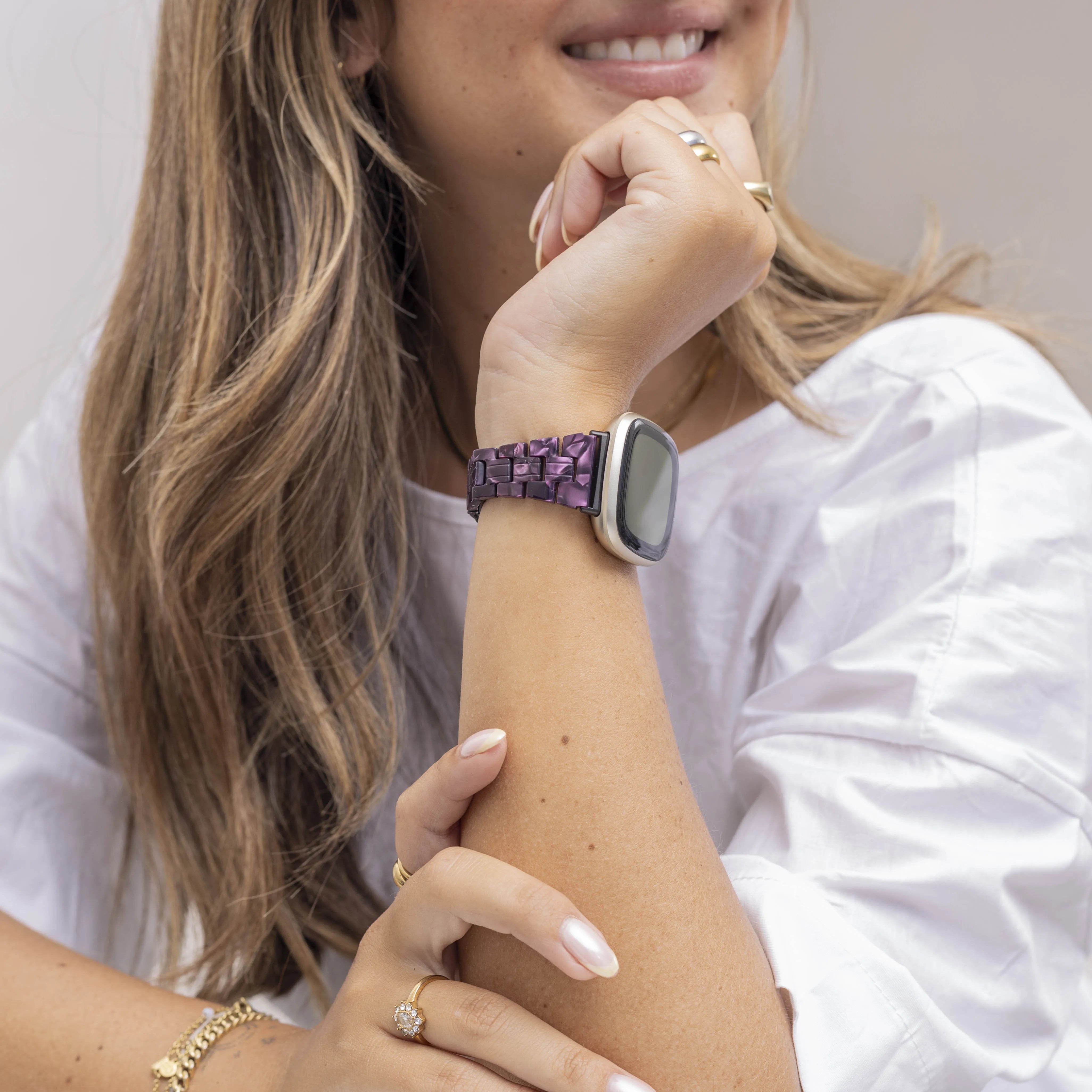 Fitbit Sense Harzarmband (Schwarz/Lila)