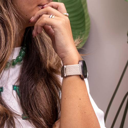  Samsung Galaxy Watch 8 Classic gevlochten band met P-buckle (sterrenlicht)