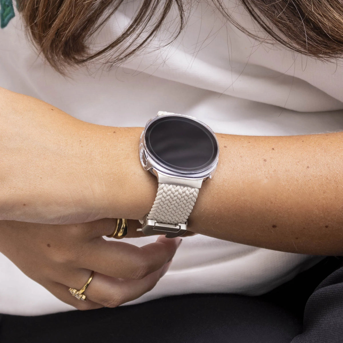 Samsung Galaxy Watch 8 / 9 - 44mm hard case met glas (transparant)