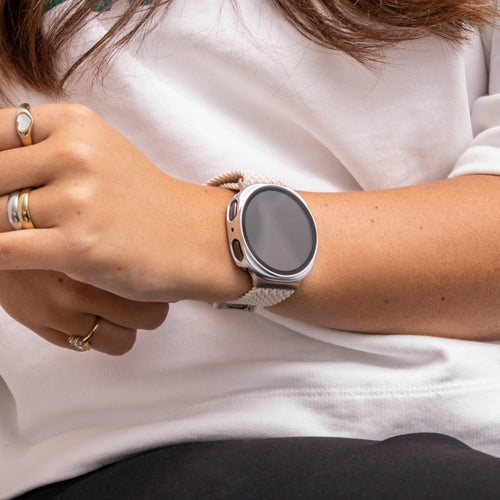 Samsung Galaxy Watch 8 - 40mm / 9 - 40mm Hardcase mit Glas (Silber)