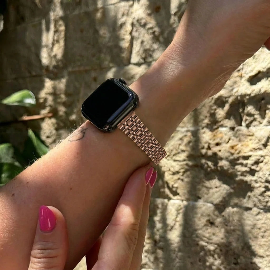 xoxo Wildhearts Apple Watch Stahlarmband 'Slim' (Roségold)
