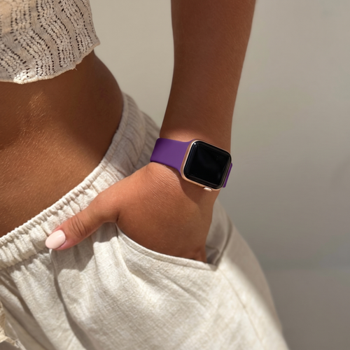 Silicone Strap, dark purple, lifestyle photo
