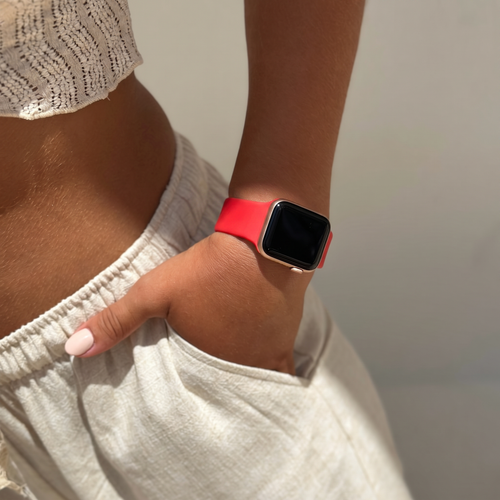 Silicone Strap, red, lifestyle photo