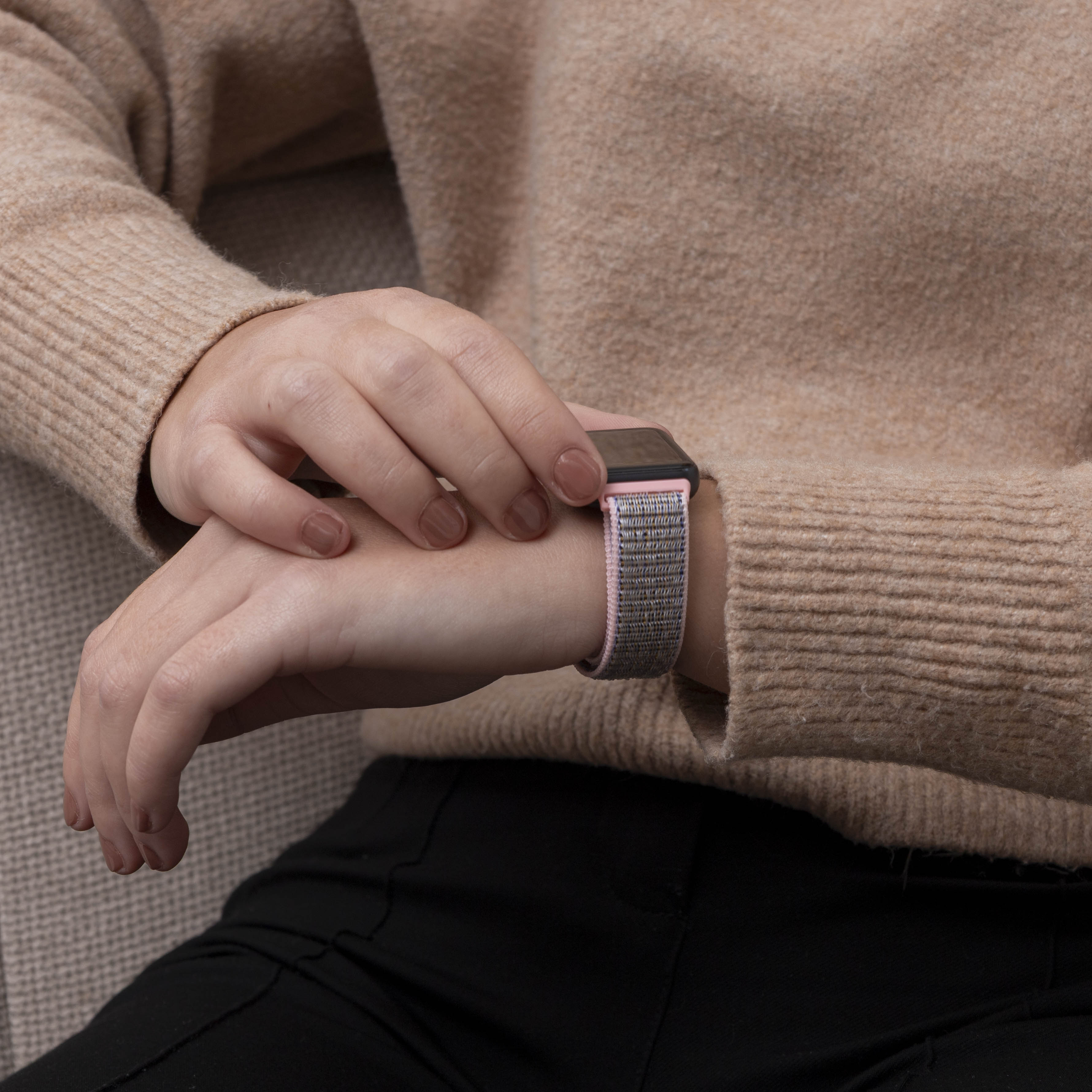 Huawei Band 10 nylon bandje (roze)