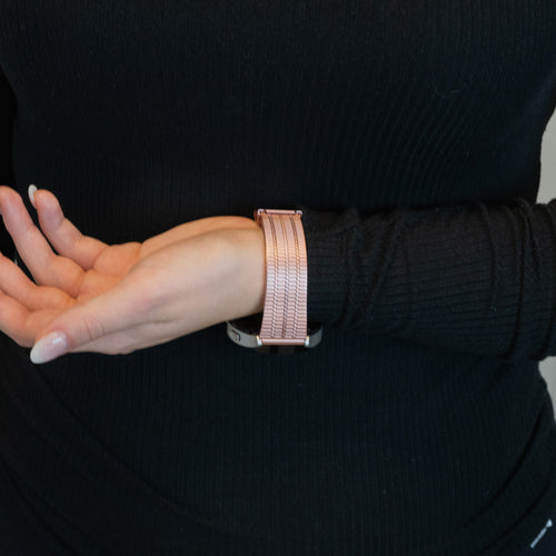 Bandz Bracelet acier ajustable Amazfit Active 3 Premium (rose sable)