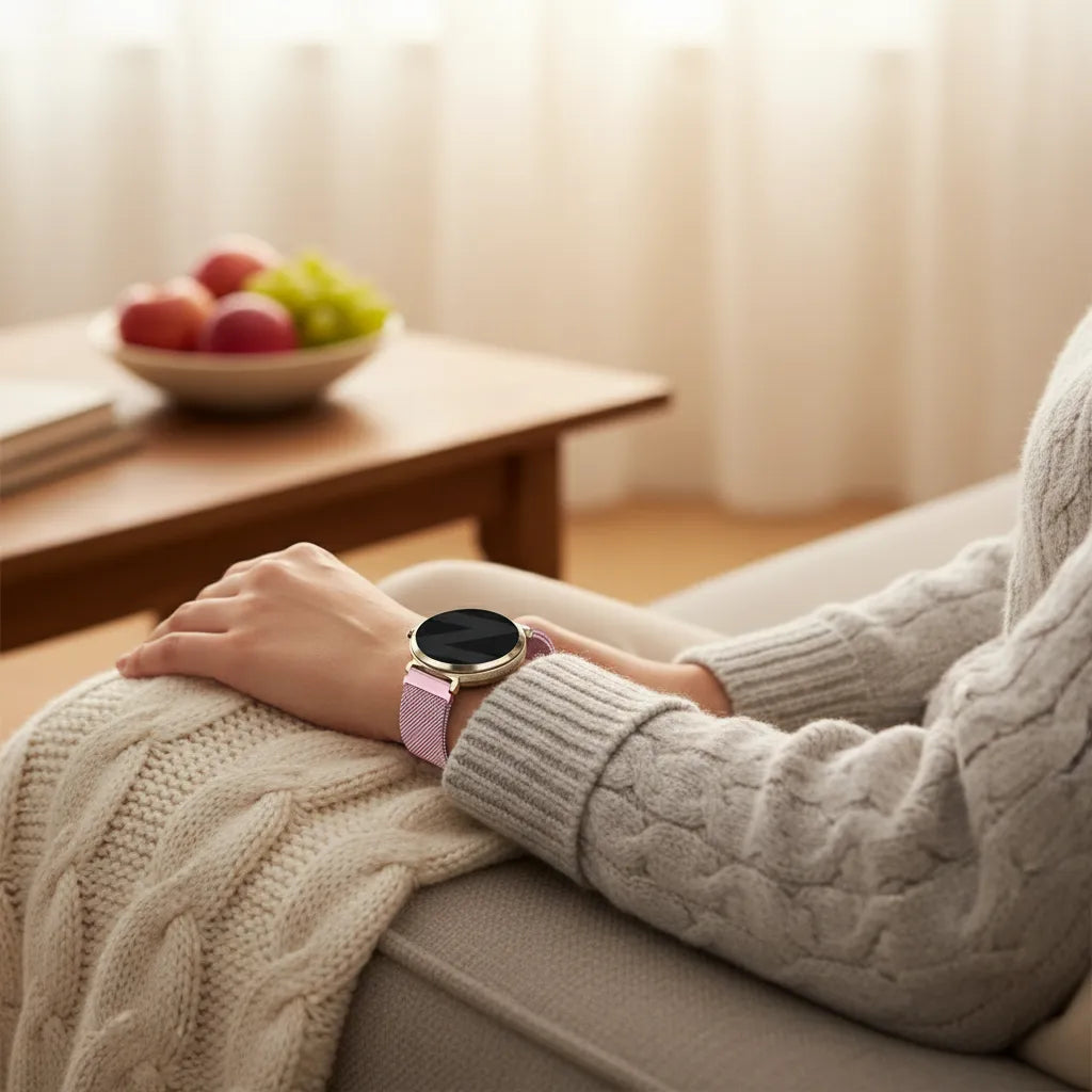 Bandz Garmin Lily 2 Milanese Loop Armband (Rosa)