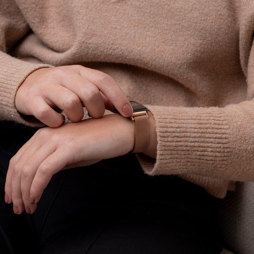 Huawei Band 10 Milanese band (rosé goud)