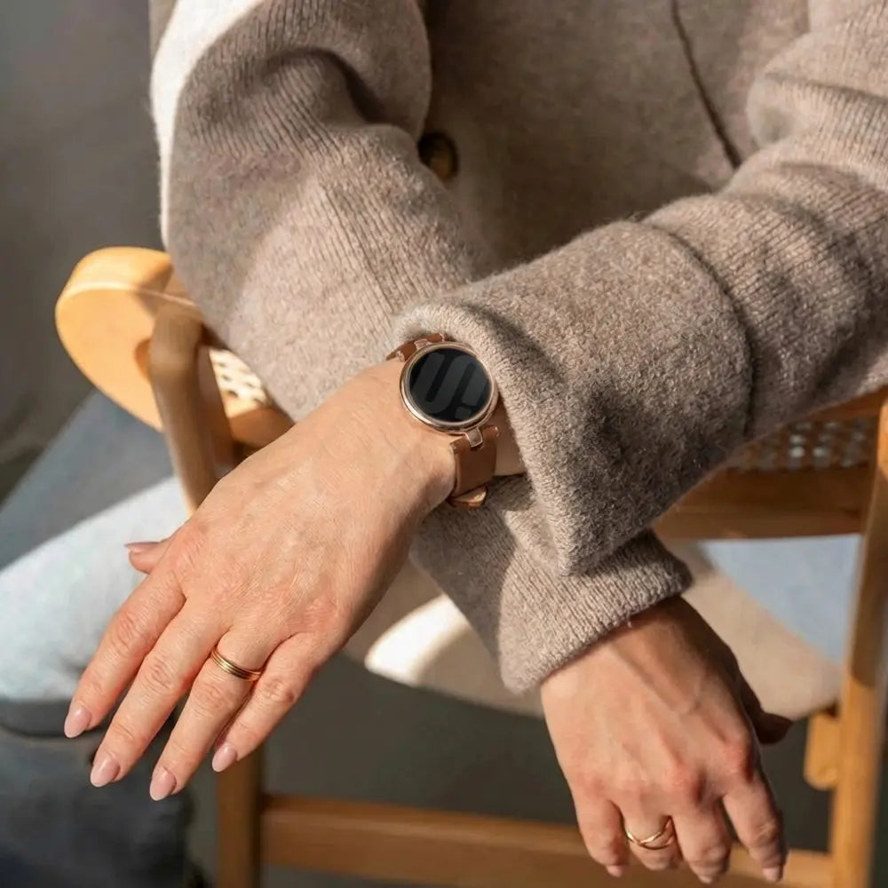 Garmin Lily leren bandje (bruin)