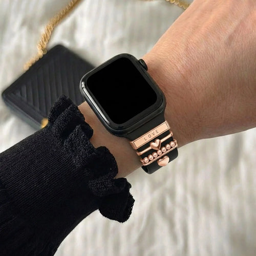 Anhänger für dein Apple Watch Armband - Hearts (Roségold)