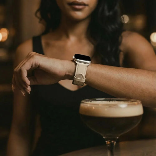Correa cuero 'Slimfit' Apple Watch (beige)
