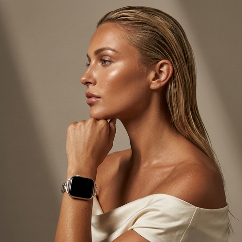 Steel Strap 'Hearts', starlight, lifestyle photo