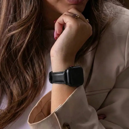 Correa cuero Apple Watch Ultra (negro)