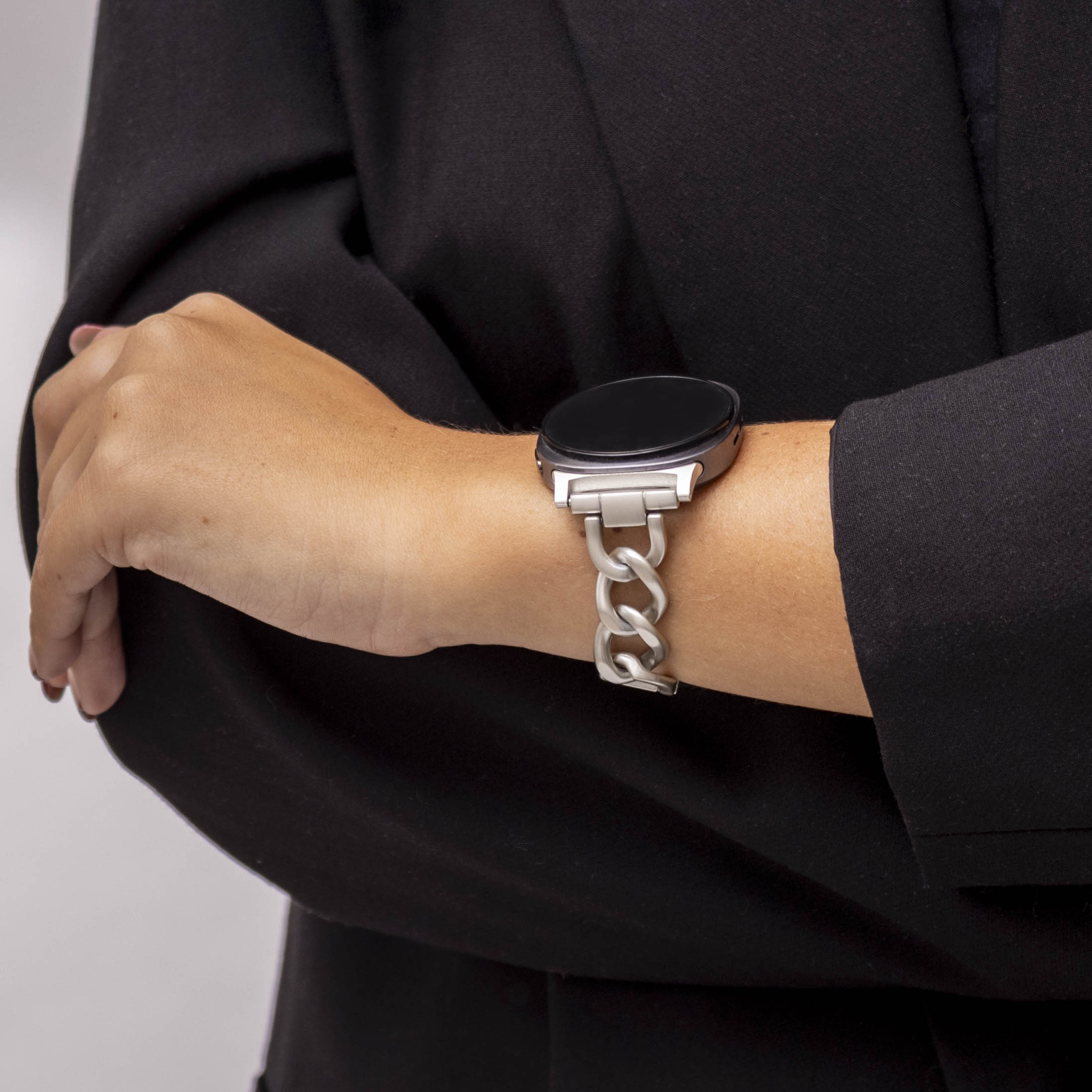 Bracelet acier chaîne Samsung Galaxy Watch 8 - 44mm (lumière stellaire)