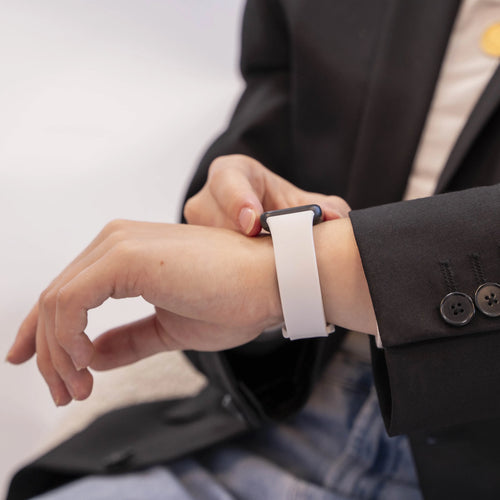 Silicone Strap, white, lifestyle photo