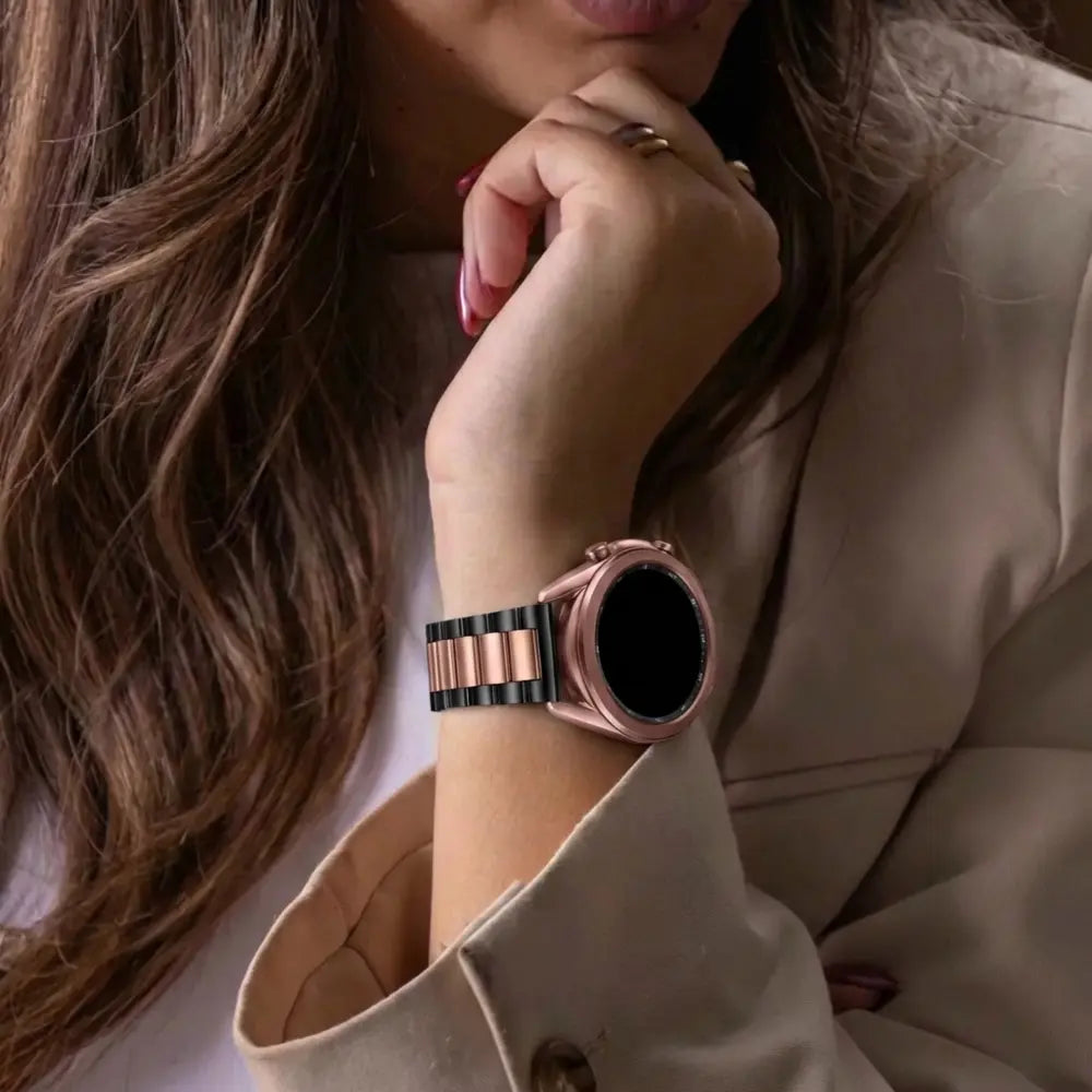 Samsung Galaxy Watch 46mm Steel Strap (Black/Pink)
