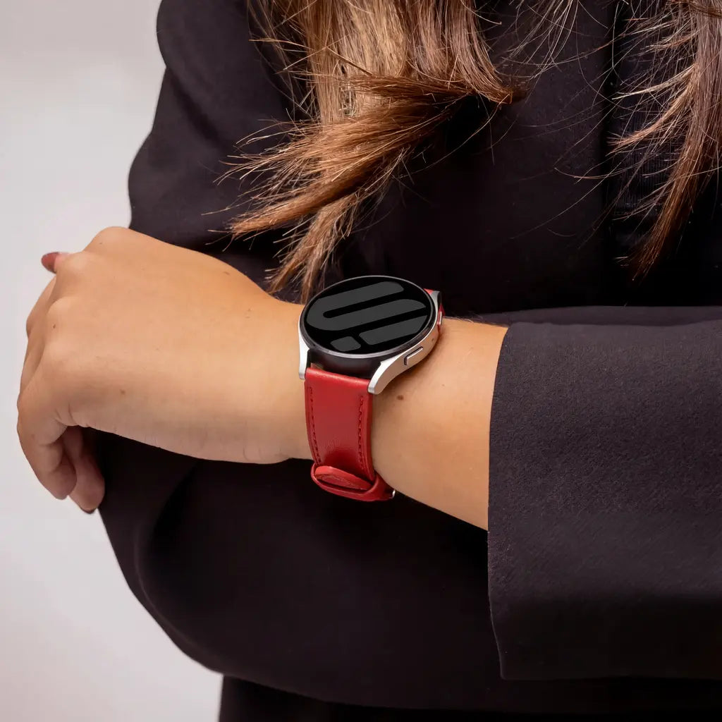 Amazfit Balance Modern Leather Strap (Red)