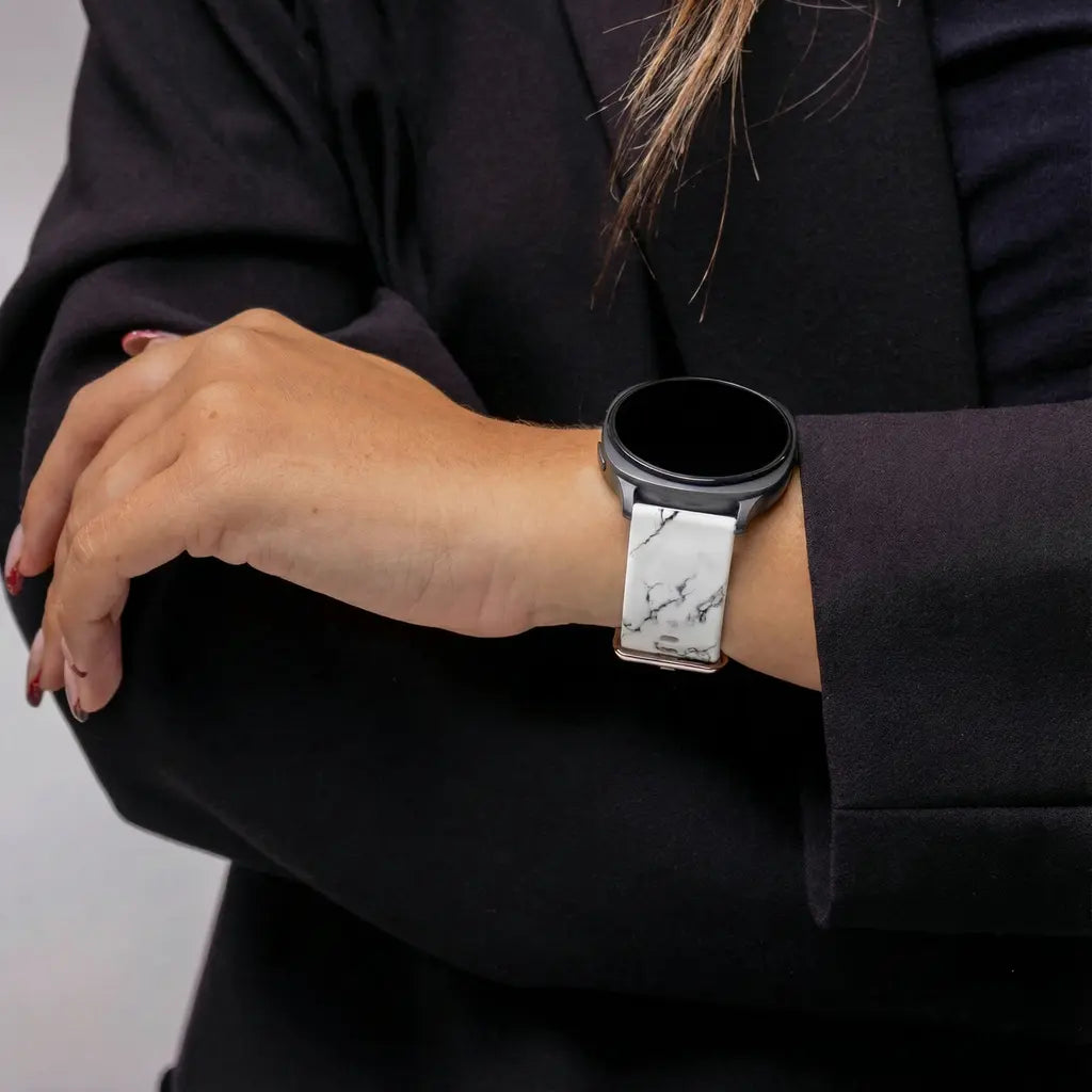 Samsung Galaxy Watch 8 Classic White Marble bandje