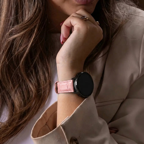 Correa cuero patrón cocodrilo Samsung Galaxy Watch 7 - 40mm (arena rosa)