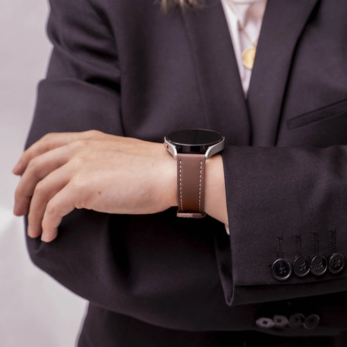 Xiaomi Amazfit GTS 'One Push' Lederarmband (Dunkelbraun)