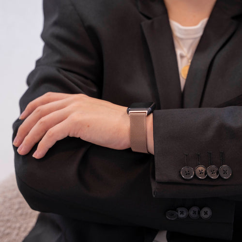 Samsung Galaxy Fit 3 Milanese band (rosé goud)