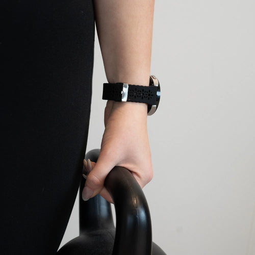 Bandz ICE Fit RT 3.0 - 36mm Gemustertes Silikonarmband (Schwarz)