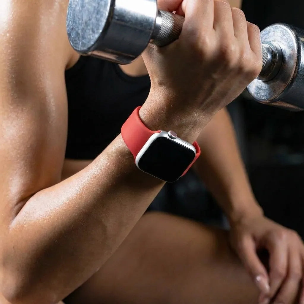 Bracelet silicone Apple Watch (rouge)