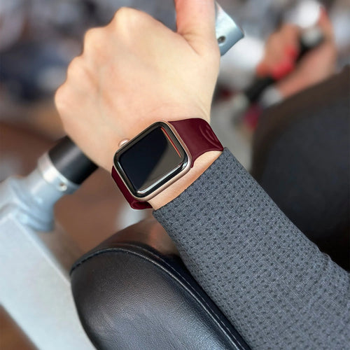 Correa silicona cadena Apple Watch (vino rojo)