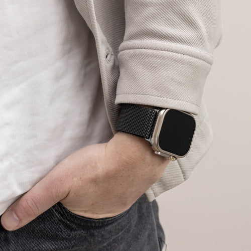 Correa titanio/milanesa Apple Watch Ultra (negro)
