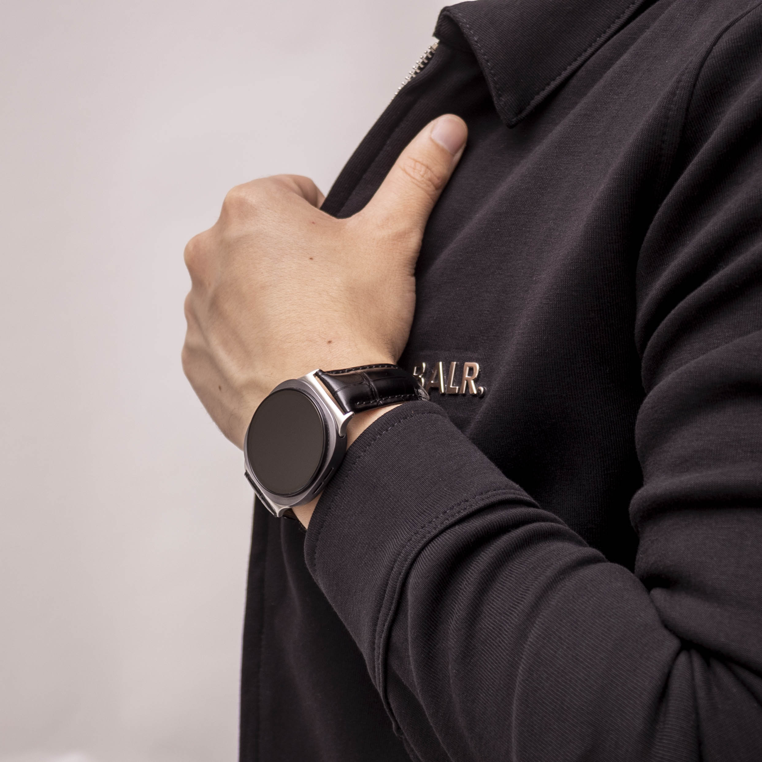 Bracelet cuir cocodrile Samsung Galaxy Watch 8 - 40mm (noir)