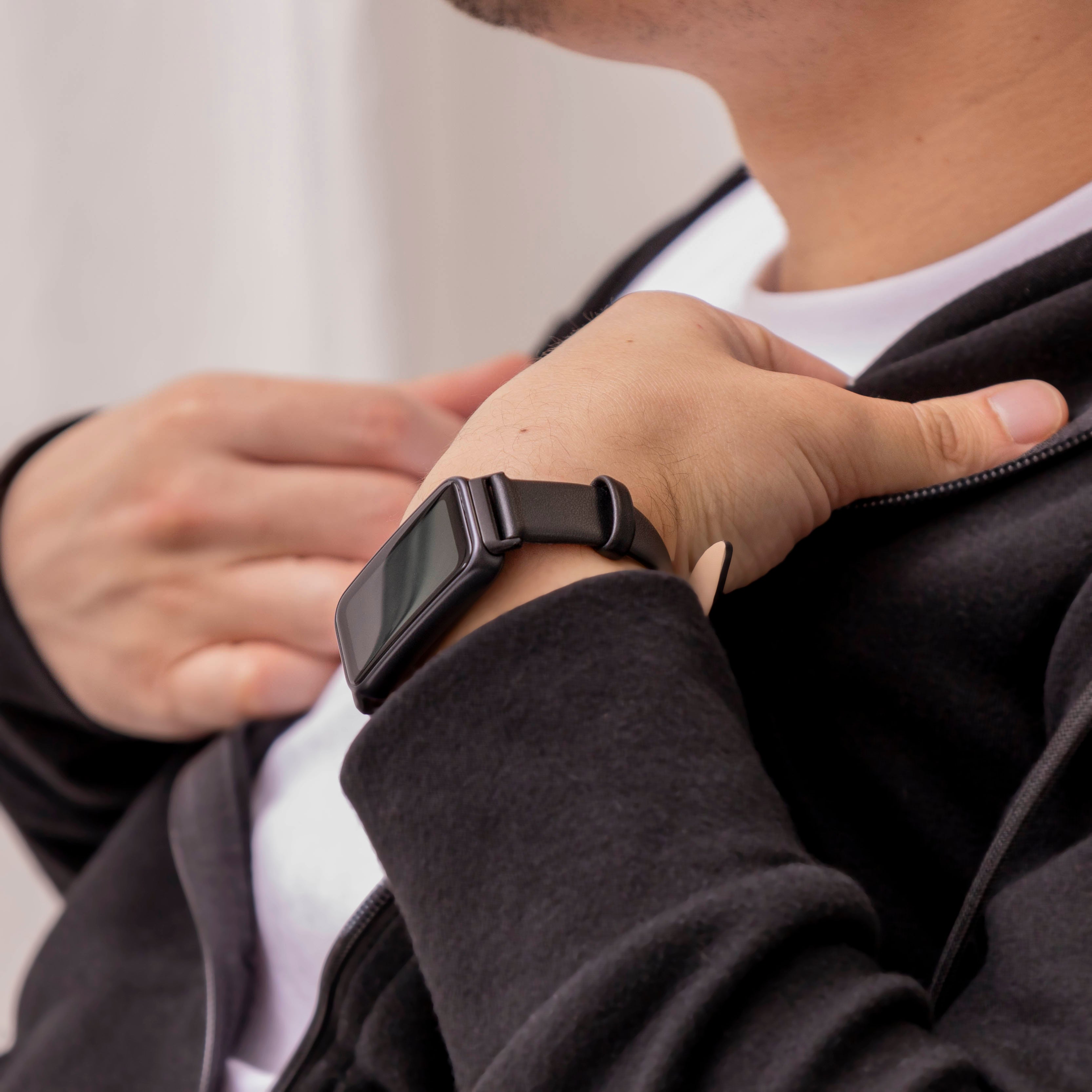 Bracelet cuir Huawei Band 10 (noir)