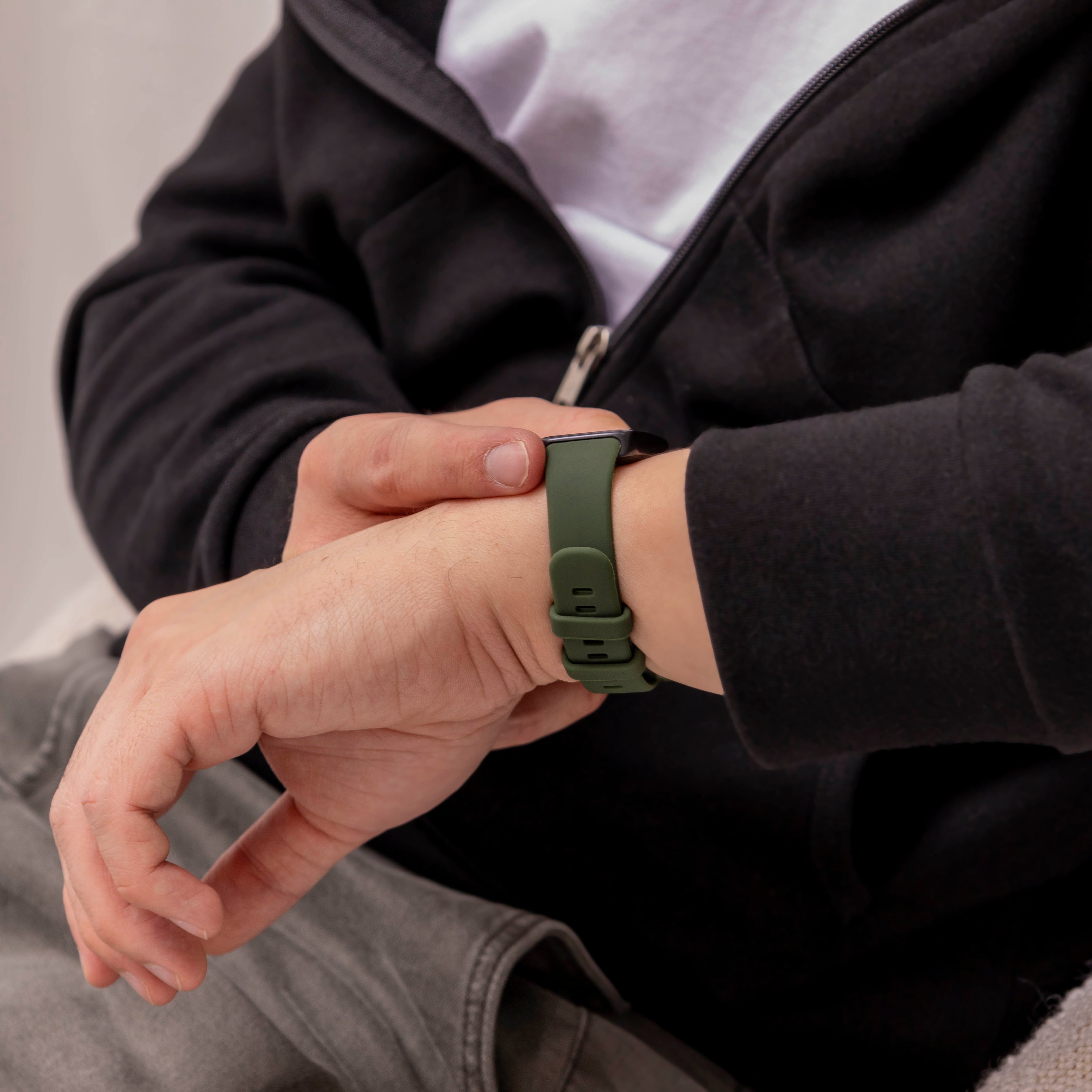 Huawei Band 10 classic siliconen bandje (donkergroen)