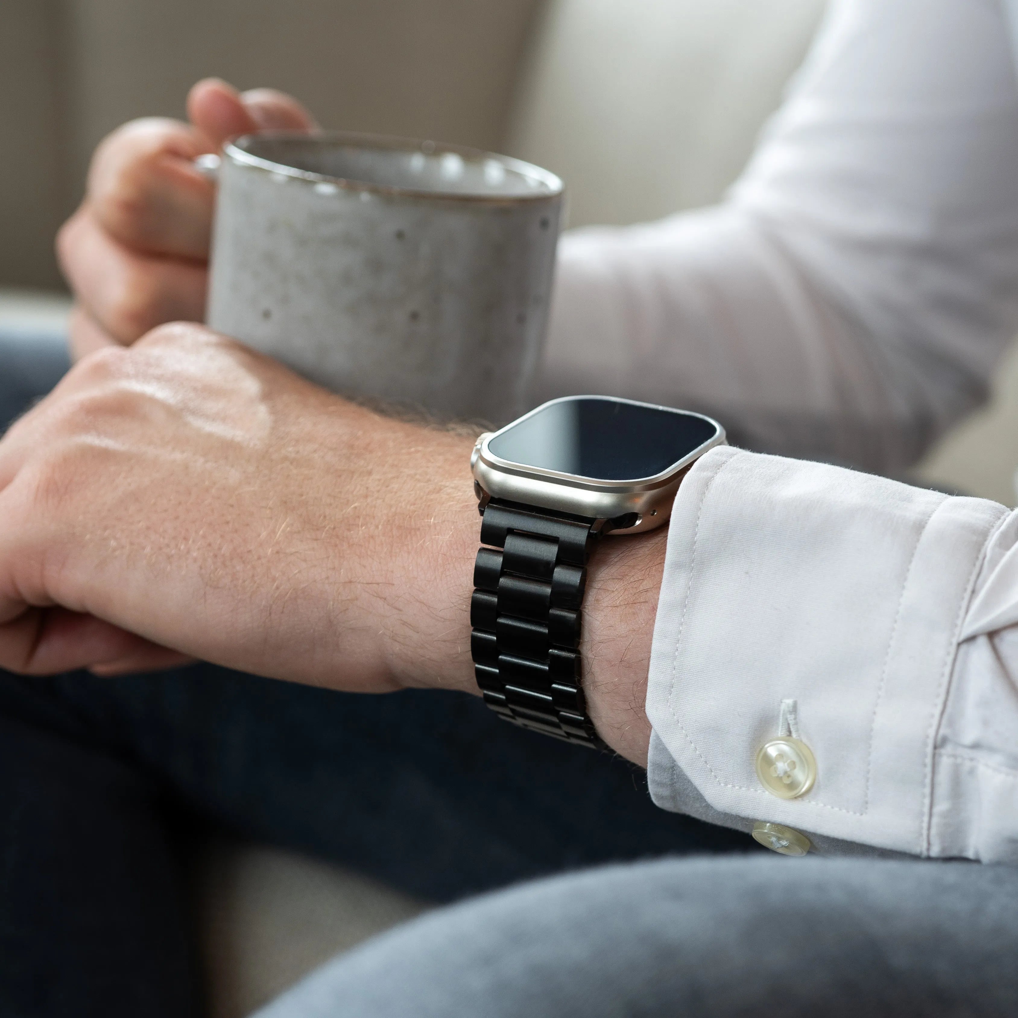 Apple Watch Titanium bandje (zwart)