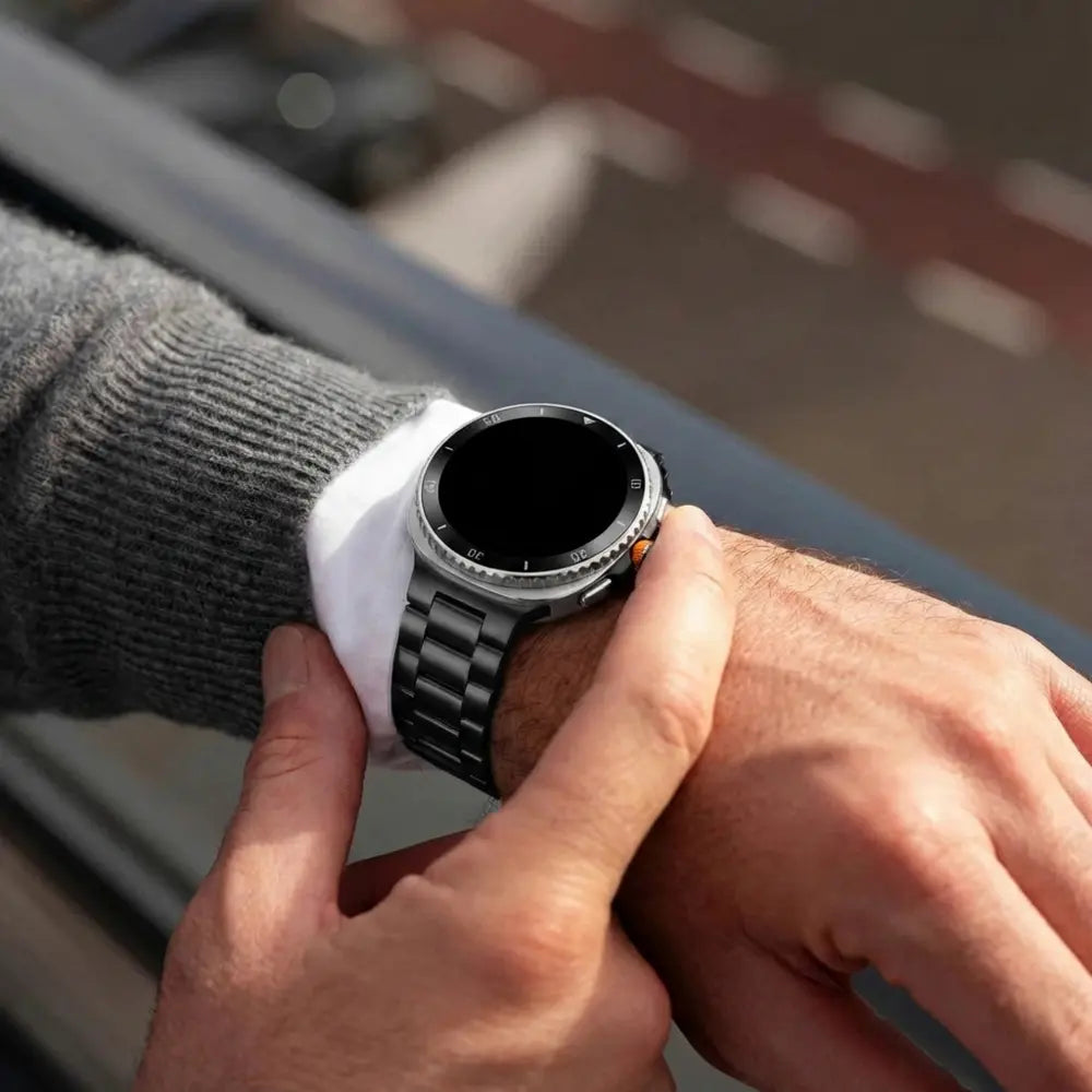 Bracelet acier Samsung Galaxy Watch 8 - 44mm (noir)