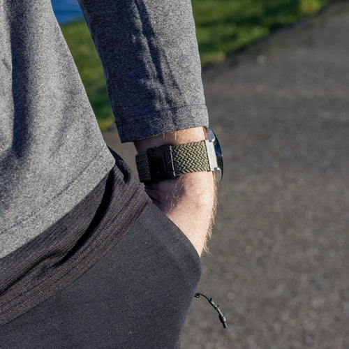 Bracelet tressé boucle en P Oppo Watch X3 (vert)